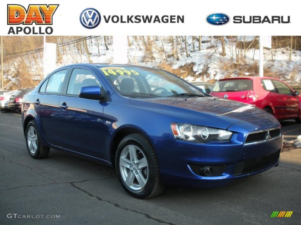 2008 Lancer ES - Electric Blue Pearl / Black photo #1