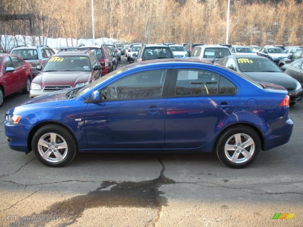 2008 Lancer ES - Electric Blue Pearl / Black photo #6