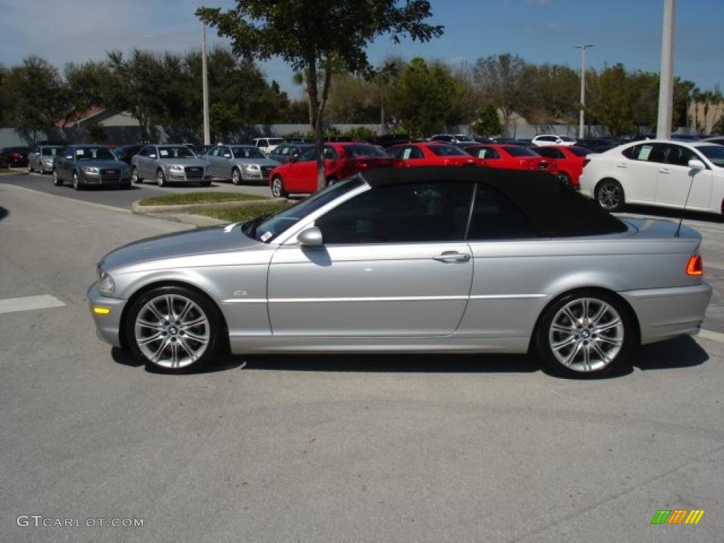 2002 3 Series 330i Convertible - Titanium Silver Metallic / Grey photo #2