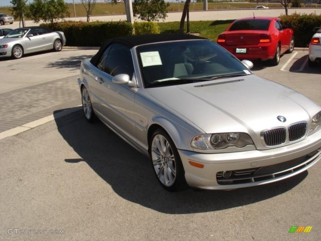 2002 3 Series 330i Convertible - Titanium Silver Metallic / Grey photo #11