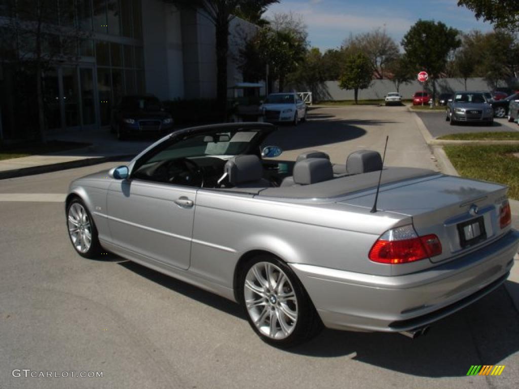 2002 3 Series 330i Convertible - Titanium Silver Metallic / Grey photo #13