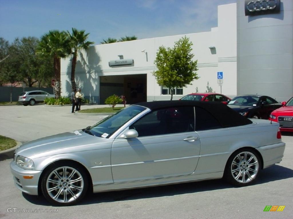 2002 3 Series 330i Convertible - Titanium Silver Metallic / Grey photo #16