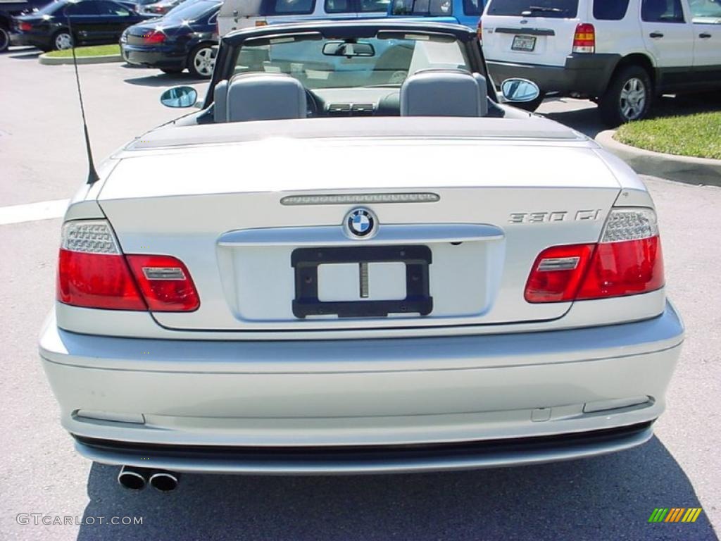 2002 3 Series 330i Convertible - Titanium Silver Metallic / Grey photo #18