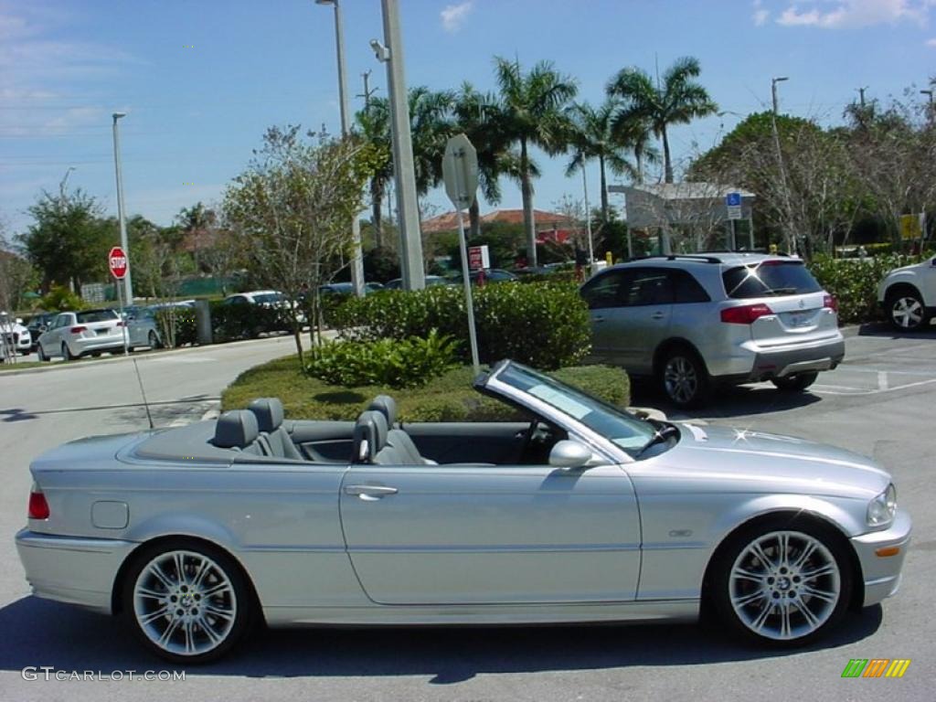 2002 3 Series 330i Convertible - Titanium Silver Metallic / Grey photo #20