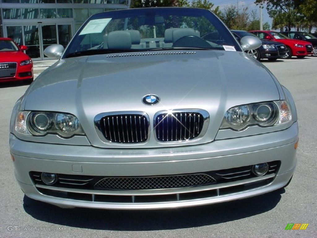 2002 3 Series 330i Convertible - Titanium Silver Metallic / Grey photo #22