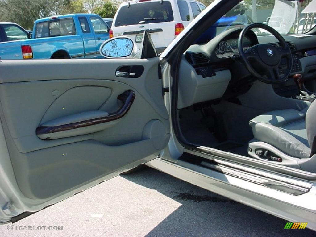 2002 3 Series 330i Convertible - Titanium Silver Metallic / Grey photo #23