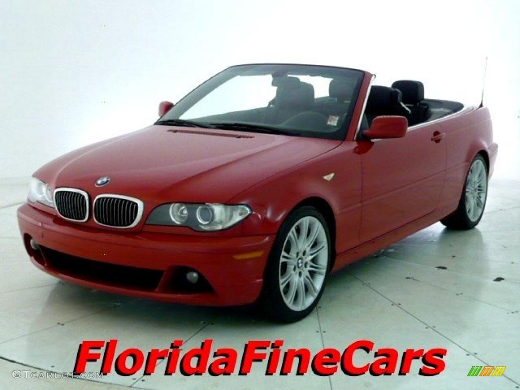 2004 3 Series 330i Convertible - Electric Red / Black photo #1