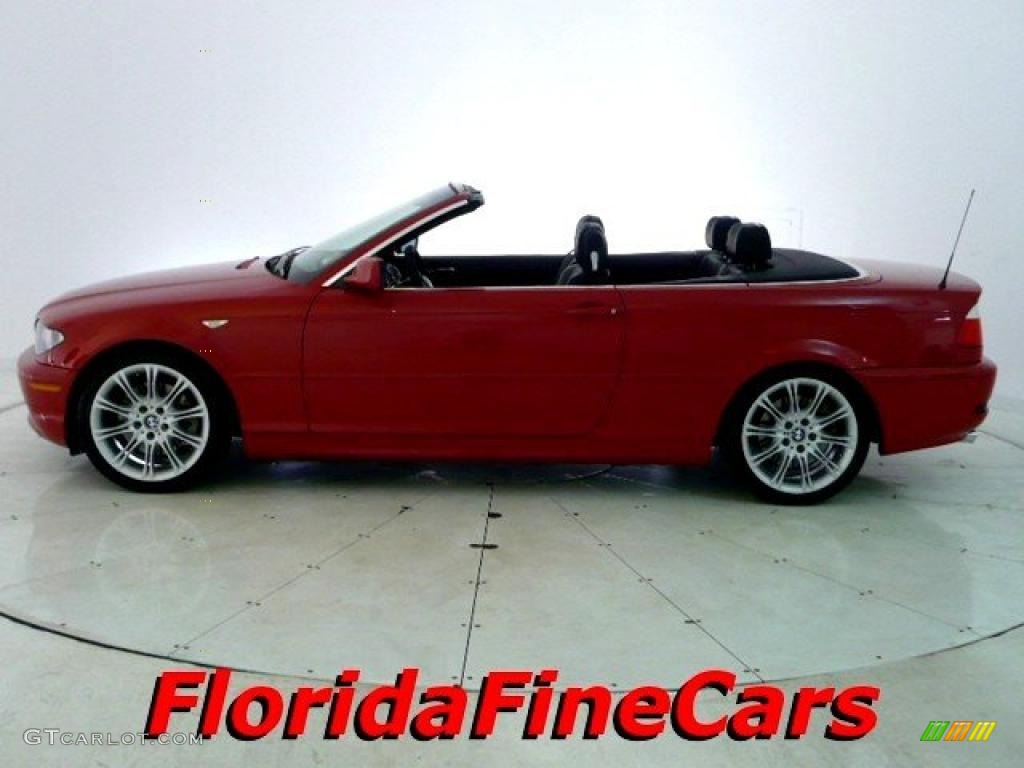 2004 3 Series 330i Convertible - Electric Red / Black photo #3