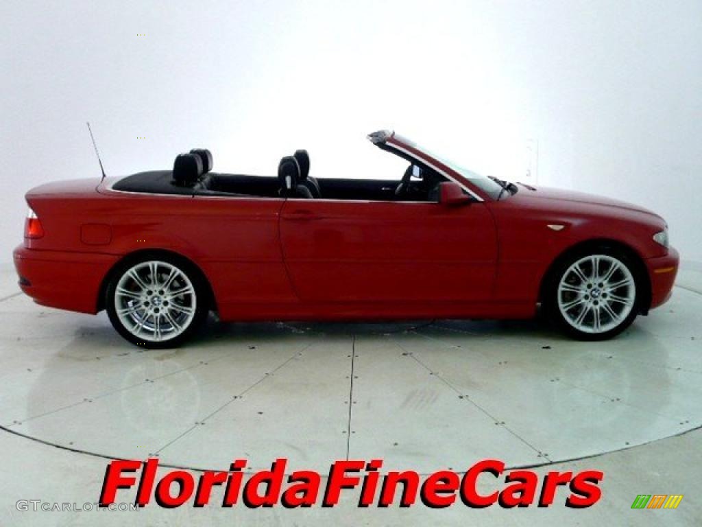 2004 3 Series 330i Convertible - Electric Red / Black photo #4