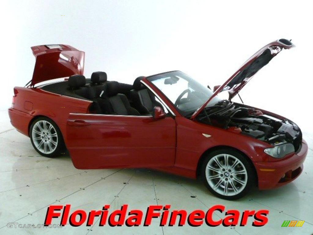2004 3 Series 330i Convertible - Electric Red / Black photo #8