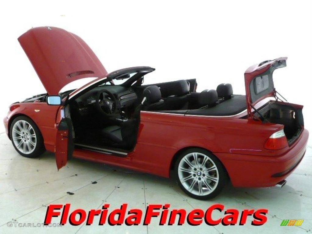 2004 3 Series 330i Convertible - Electric Red / Black photo #9