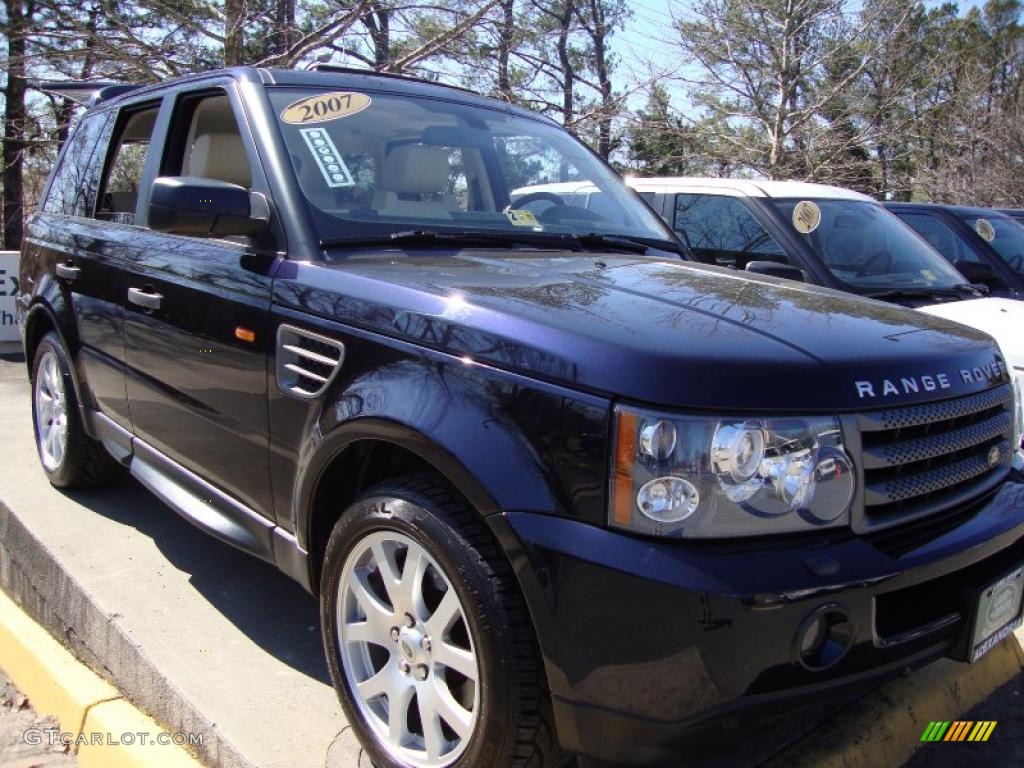 2007 Range Rover Sport HSE - Buckingham Blue Metallic / Ivory photo #12