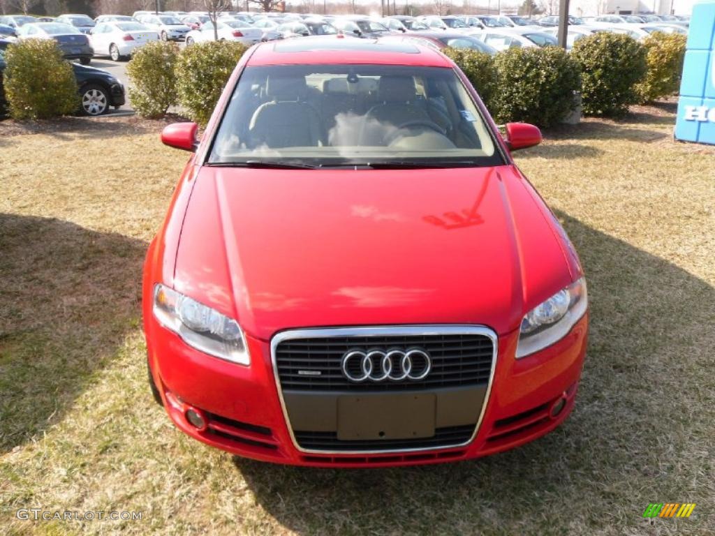 2006 A4 2.0T quattro Sedan - Brilliant Red / Beige photo #6