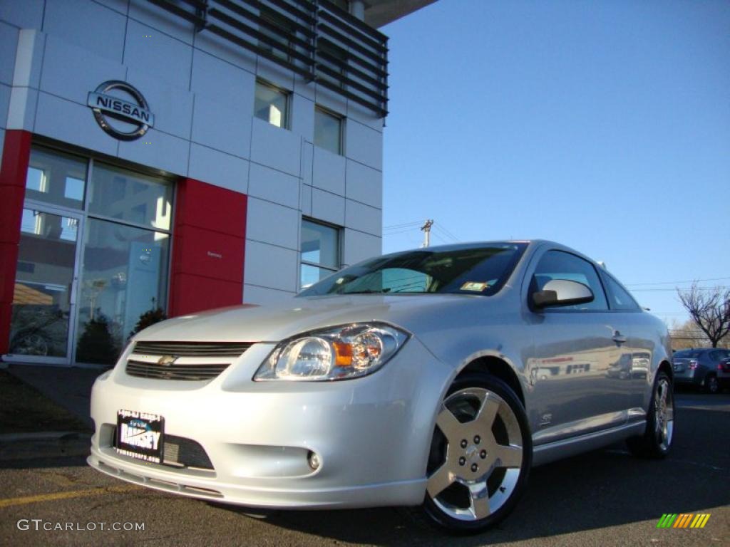 2007 Cobalt SS Supercharged Coupe - Ultra Silver Metallic / Ebony/Red photo #1