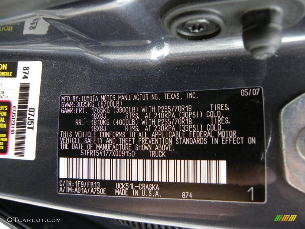 2007 Tundra SR5 Double Cab - Slate Metallic / Graphite Gray photo #16