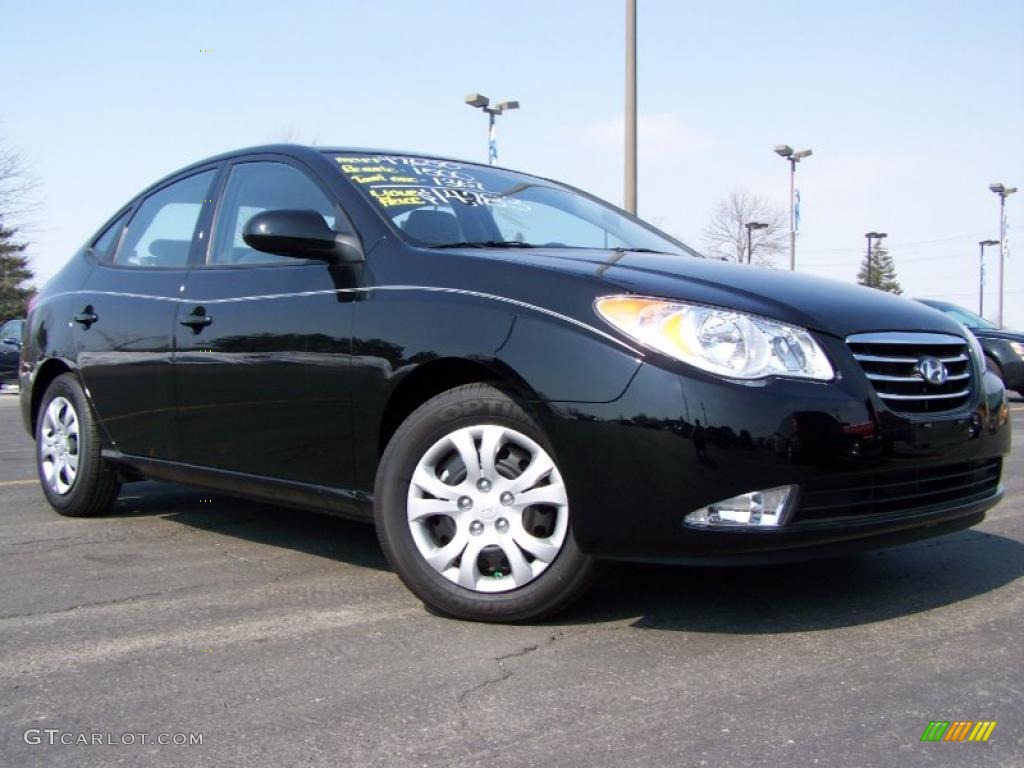 2010 Elantra GLS - Ebony Black / Gray photo #1