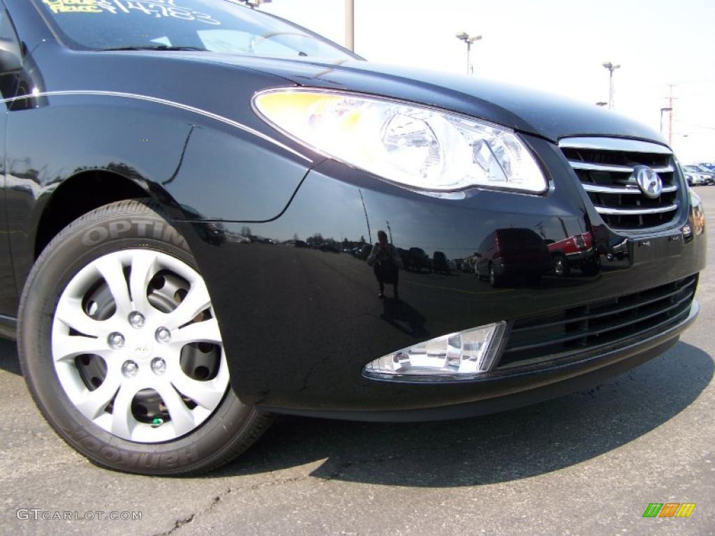 2010 Elantra GLS - Ebony Black / Gray photo #2
