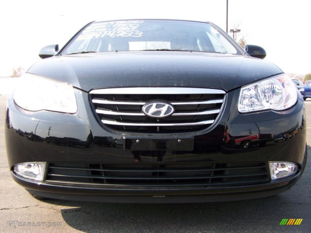 2010 Elantra GLS - Ebony Black / Gray photo #3