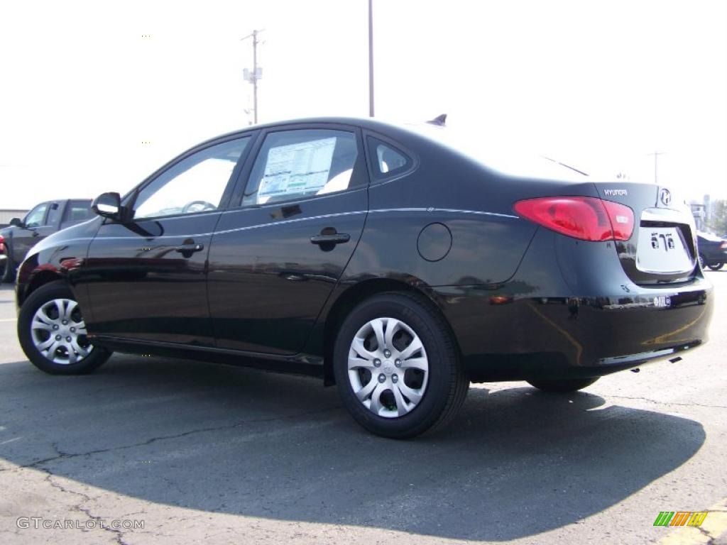 2010 Elantra GLS - Ebony Black / Gray photo #4