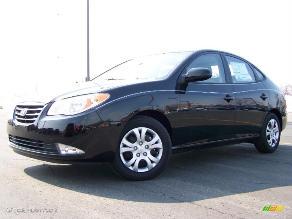 2010 Elantra GLS - Ebony Black / Gray photo #5