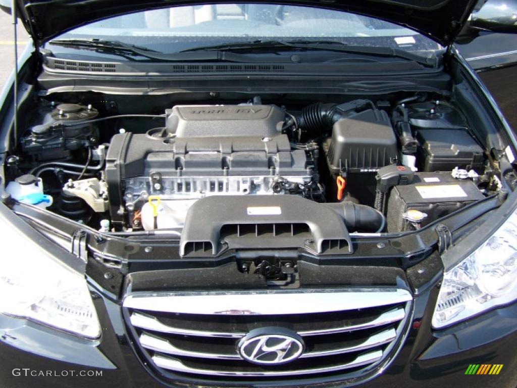 2010 Elantra GLS - Ebony Black / Gray photo #14