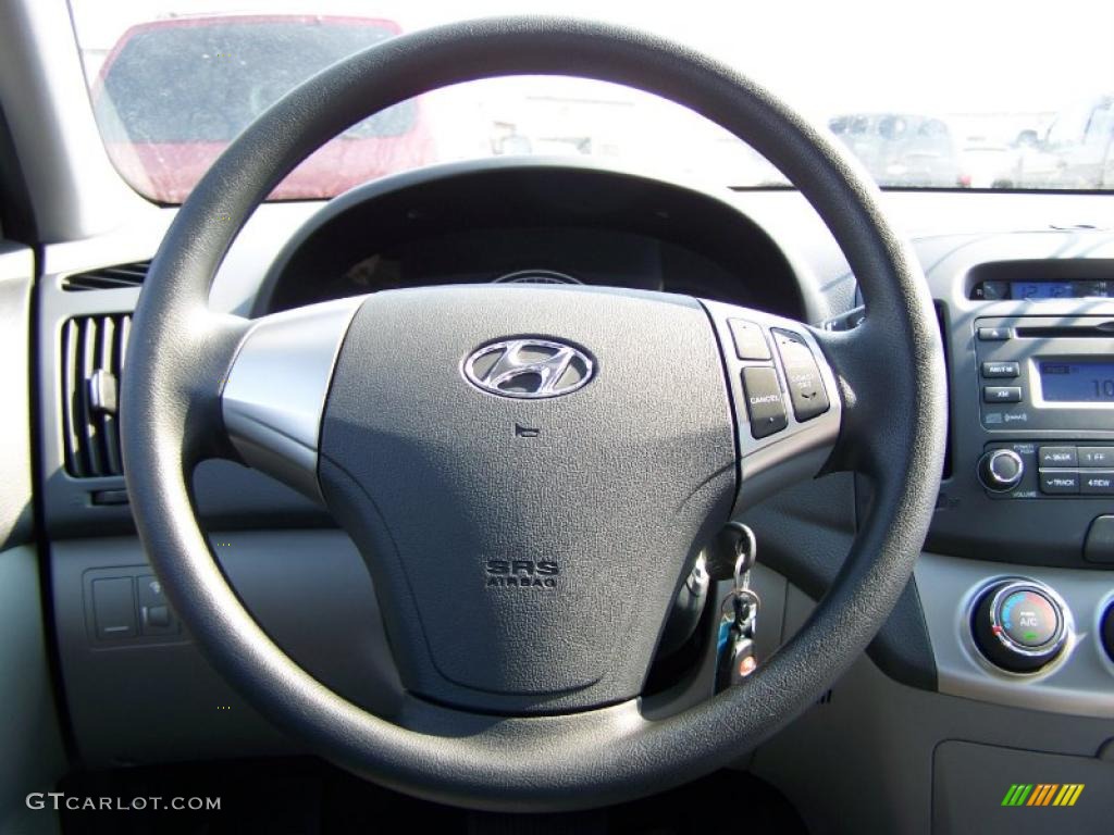 2010 Elantra GLS - Ebony Black / Gray photo #16