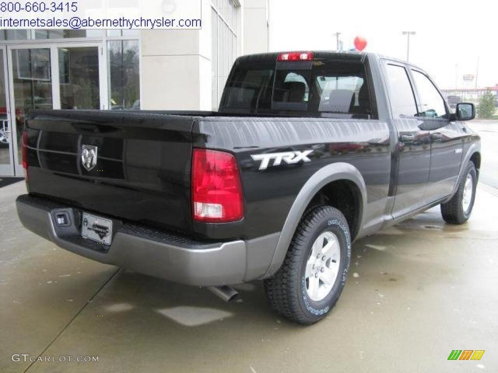 2010 Ram 1500 TRX Quad Cab - Brilliant Black Crystal Pearl / Dark Slate/Medium Graystone photo #3