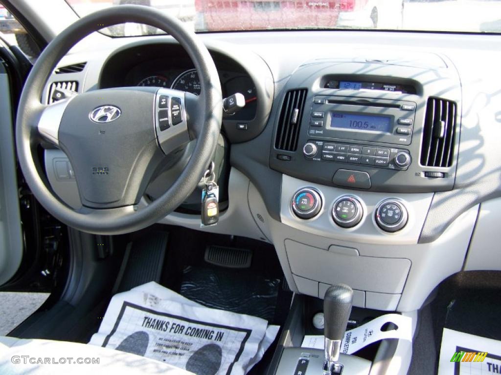 2010 Elantra GLS - Ebony Black / Gray photo #13