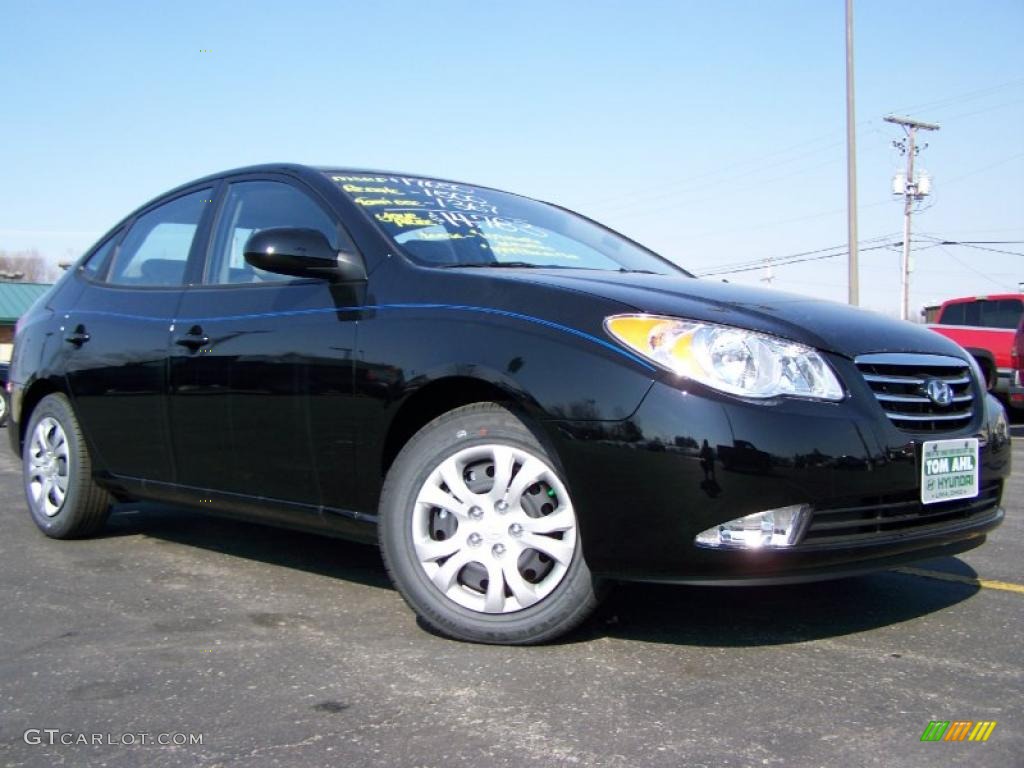 2010 Elantra GLS - Ebony Black / Gray photo #1