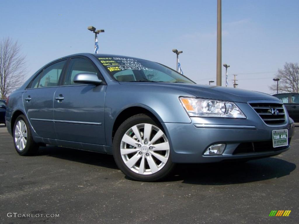 2010 Sonata Limited V6 - Medium Silver Blue / Camel photo #1
