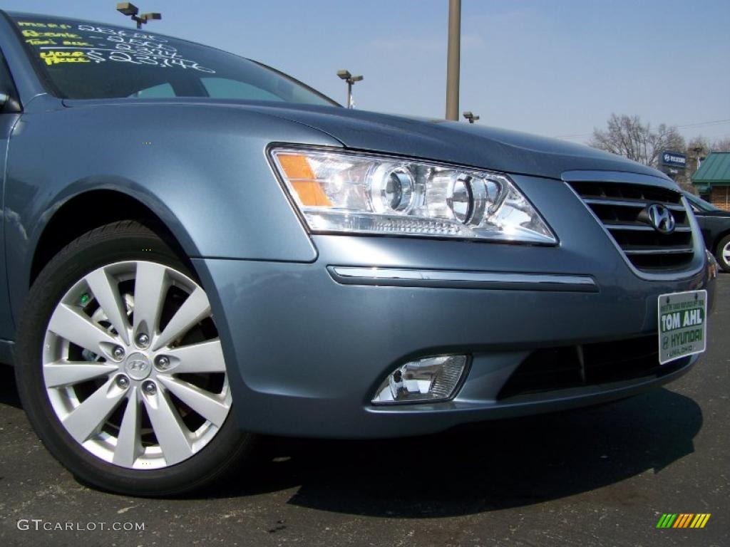 2010 Sonata Limited V6 - Medium Silver Blue / Camel photo #2