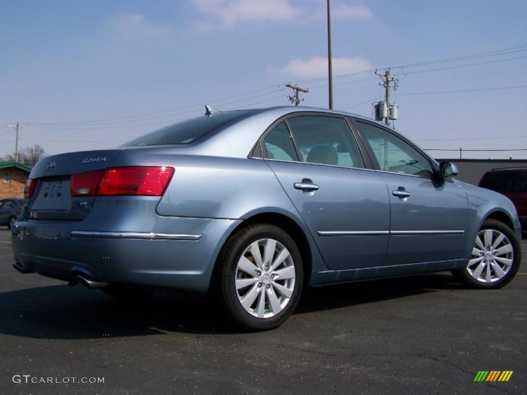 2010 Sonata Limited V6 - Medium Silver Blue / Camel photo #7