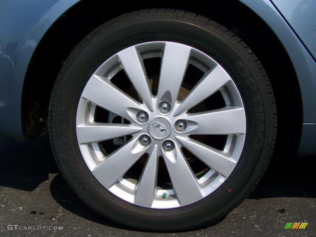 2010 Sonata Limited V6 - Medium Silver Blue / Camel photo #8