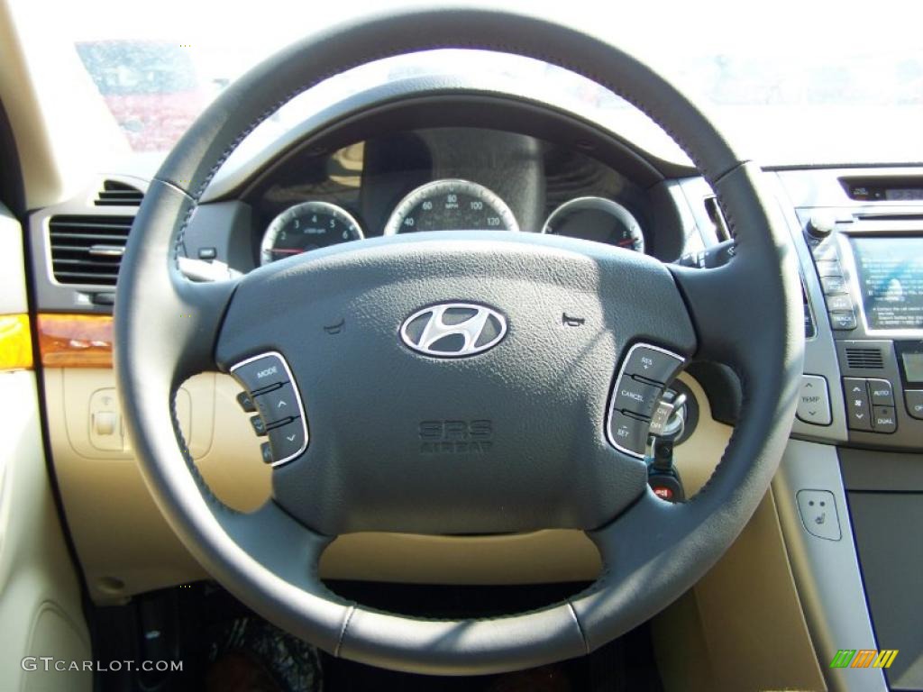 2010 Sonata Limited V6 - Medium Silver Blue / Camel photo #20