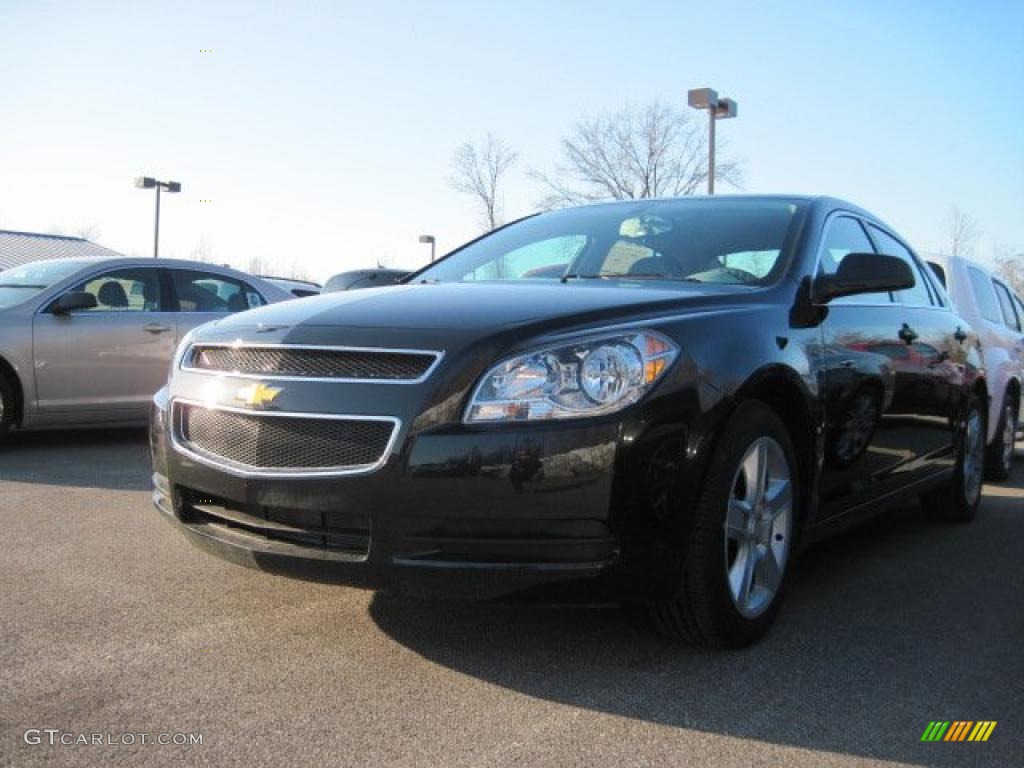 2010 Malibu LS Sedan - Black Granite Metallic / Titanium photo #1