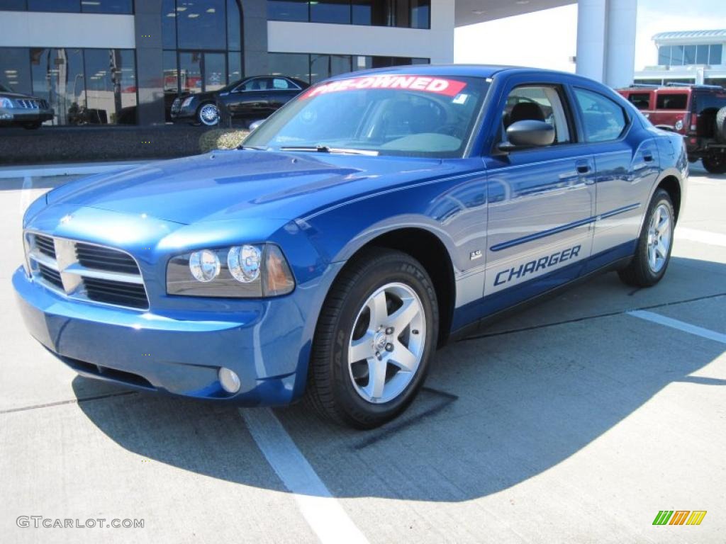 2009 Charger SXT - Deep Water Blue Pearl / Dark Slate Gray photo #1