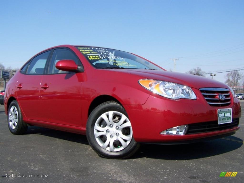 2010 Elantra GLS - Apple Red Pearl / Beige photo #1