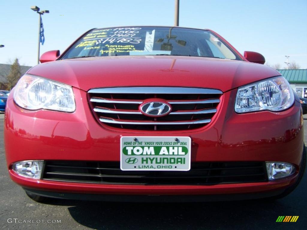 2010 Elantra GLS - Apple Red Pearl / Beige photo #3