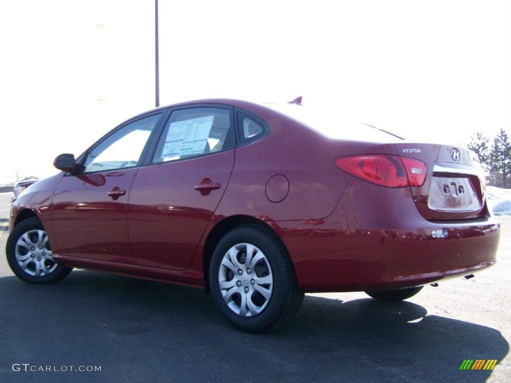 2010 Elantra GLS - Apple Red Pearl / Beige photo #4