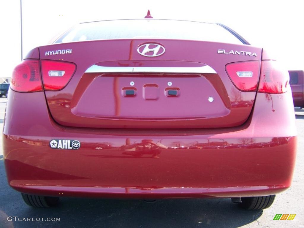 2010 Elantra GLS - Apple Red Pearl / Beige photo #6