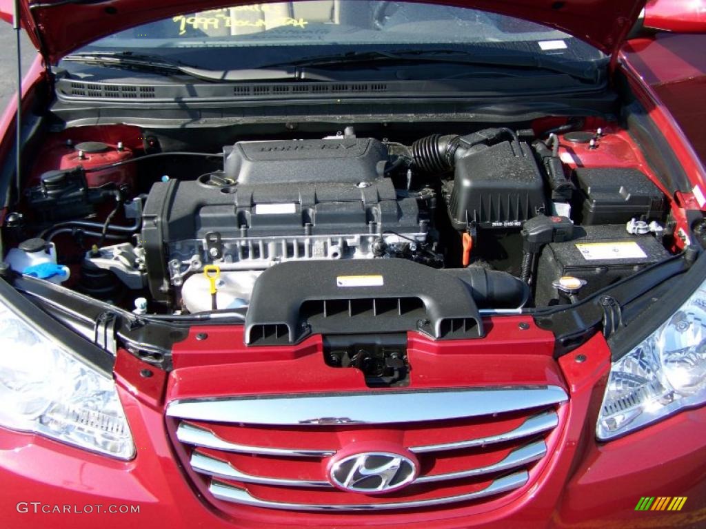 2010 Elantra GLS - Apple Red Pearl / Beige photo #15