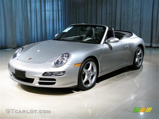 2005 911 Carrera Cabriolet - Arctic Silver Metallic / Black photo #1