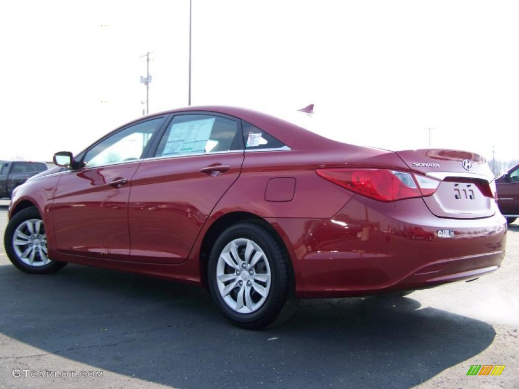 2011 Sonata GLS - Venetian Red / Camel photo #4