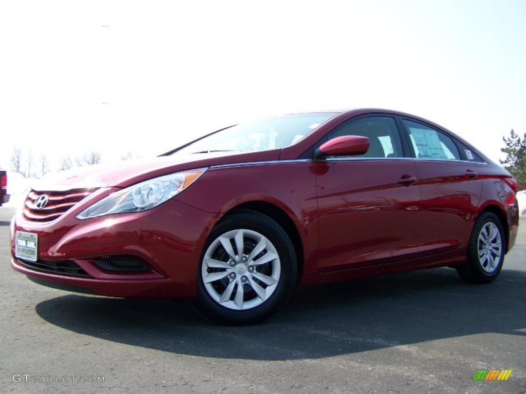 2011 Sonata GLS - Venetian Red / Camel photo #5