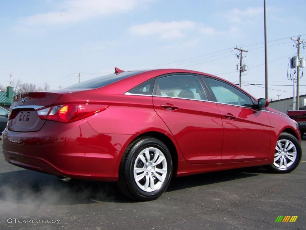 2011 Sonata GLS - Venetian Red / Camel photo #7