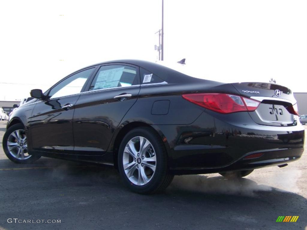 2011 Sonata Limited - Midnight Black / Black photo #4