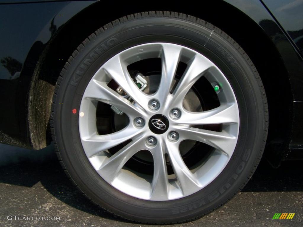 2011 Sonata Limited - Midnight Black / Black photo #8