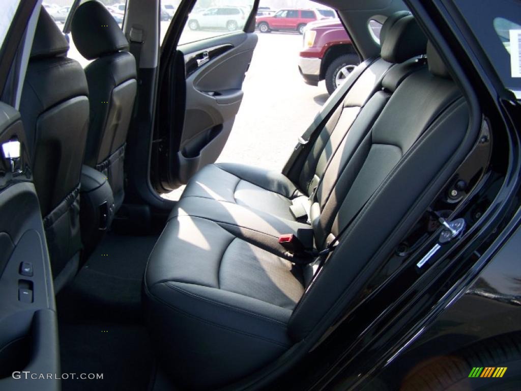 2011 Sonata Limited - Midnight Black / Black photo #13