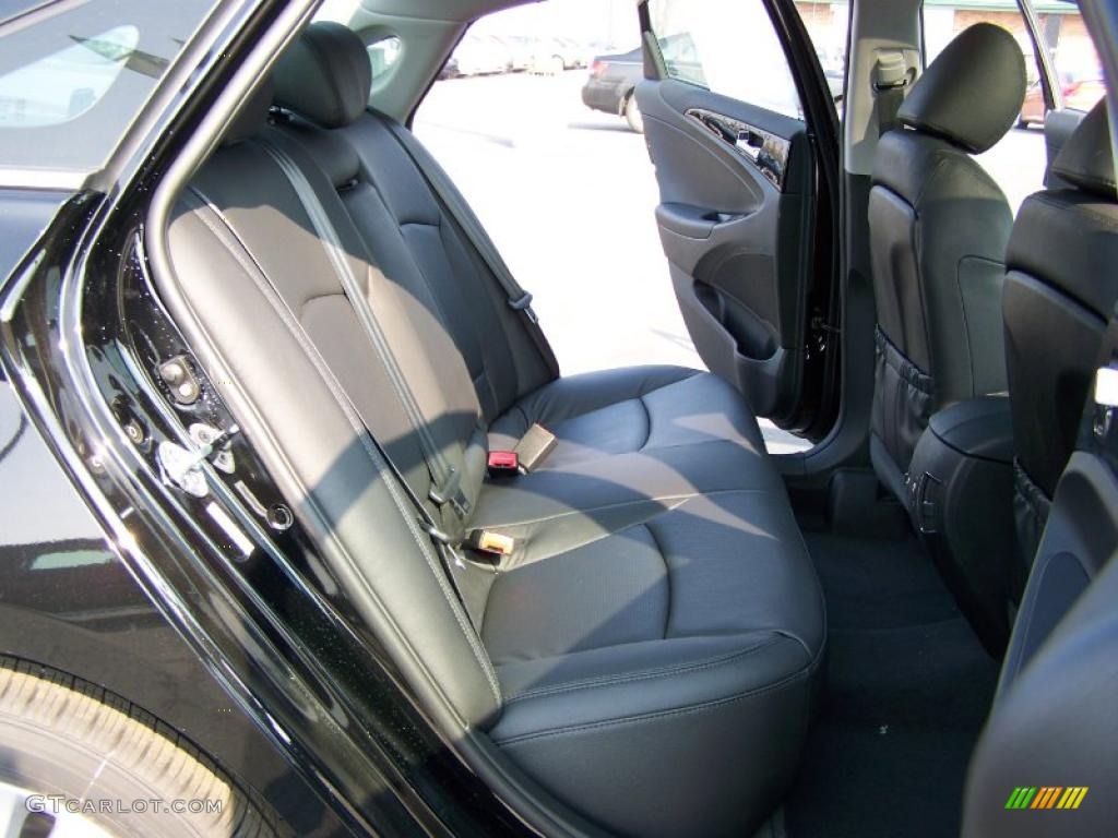 2011 Sonata Limited - Midnight Black / Black photo #14