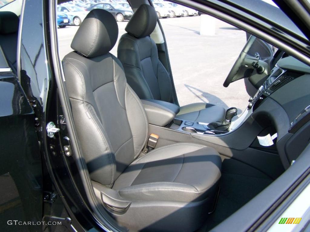 2011 Sonata Limited - Midnight Black / Black photo #15
